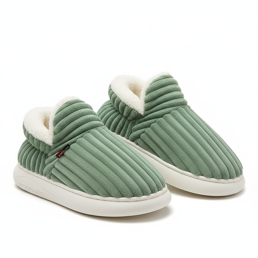 Evshine Soft Sole Slippers For Women Winter Fashion Women Fur Slippers Fuzzy Plush Men Slippers Warm Furry Women Cotton Shoes