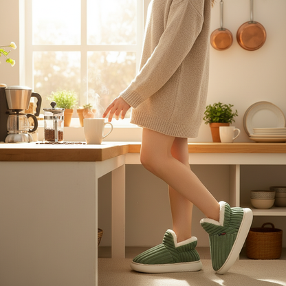 Evshine Soft Sole Slippers For Women Winter Fashion Women Fur Slippers Fuzzy Plush Men Slippers Warm Furry Women Cotton Shoes